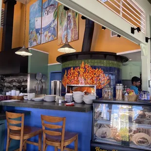 the interior of a restaurant