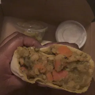 Caribbean Roti Sandwich