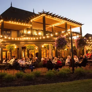 Cimi&apos;s patio overlooking the golf course.