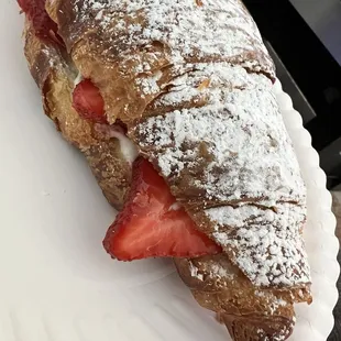 Strawberry cheesecake croissant