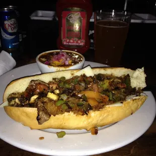 The Miner Steak Sand w/ a side of chili...hope I can finish!