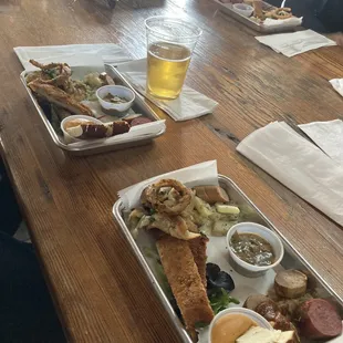 We stopped at a bar area that had an authentic and delicious German food truck right next to it!! Huge "sample platter"!!!