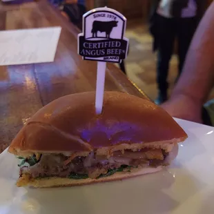 We were each given 1/2 of a $7 burger.