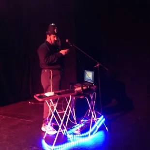 At the start of The Unauthorized Autobiography of Benny Hill at Know Theatre. Cincinnati Fringe Festival 2014.