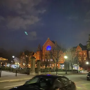 Music hall. (The blue thing at the top is creepy considering there used to be a hospital and orphanage there, and there wasn't a light)