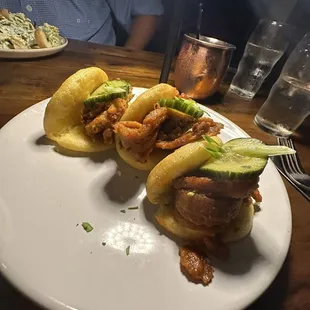 &quot;grits and grillades&quot; appetizer