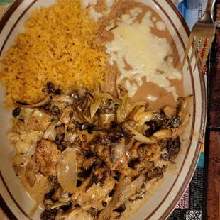 a plate of food on a table