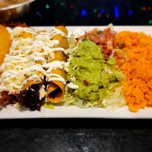 Chicken and Beef Flautas
