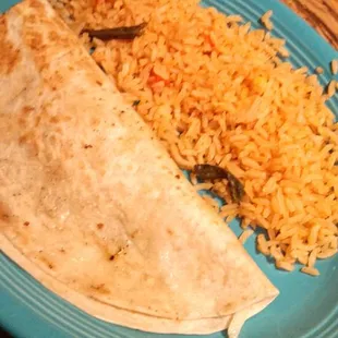 Cheese quesadilla.