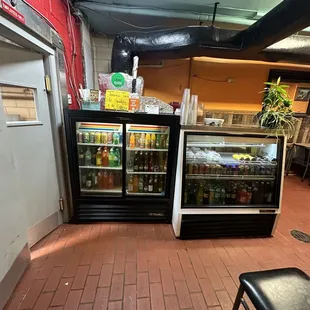 Inside the restaurant waiting for pickup