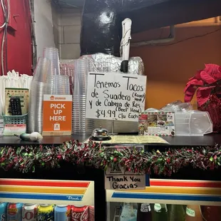 Inside the restaurant