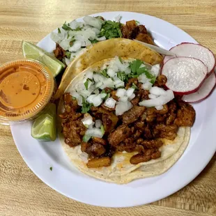 Al Pastor taco (Marinated pork meat with pineapple)