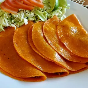 a plate of mexican food