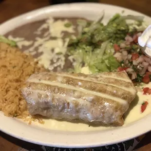Lunch chimichanga