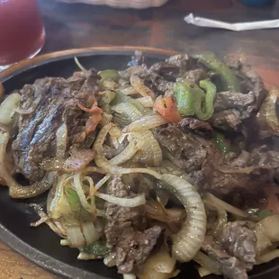 Carne asada fajitas