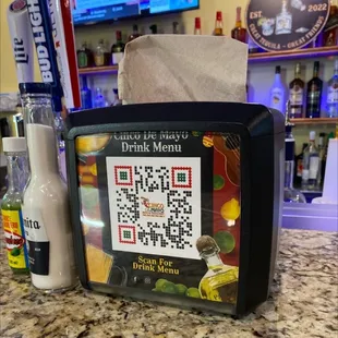 Touchless menu