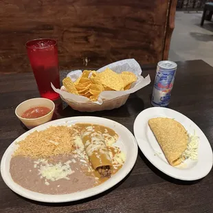 Taco and Enchilada combo!