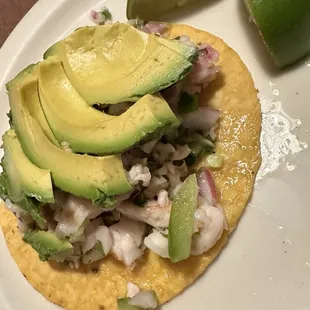 Shrimp Ceviche Tostada