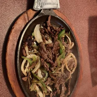 Lunch beef fajitas