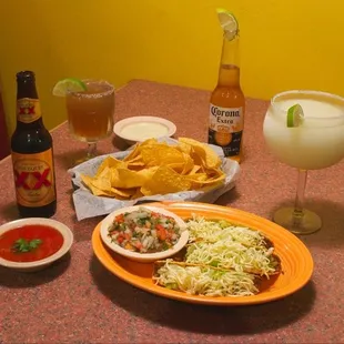 mexican food and drinks