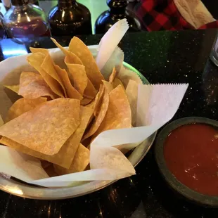 Delicious chips and salsa