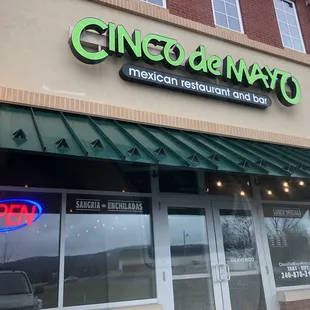 the front of the restaurant