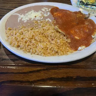 Huevos rancheros (lunch portion).