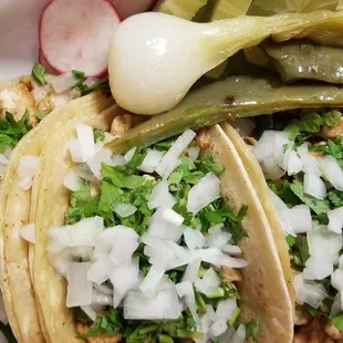 a plate of mexican food