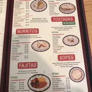 sushi and sashimi, menu