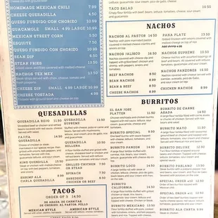 Menu.