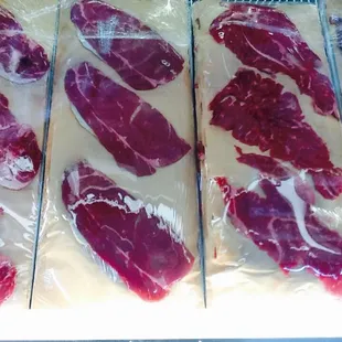 a variety of cuts of meat