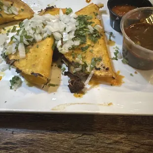 very yummy. Birria tacos .