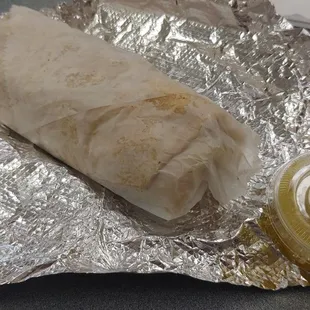 Machaca with egg burrito