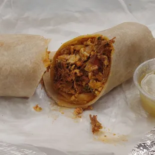 Machaca with egg burrito (dried beef)