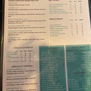 Drink Menu