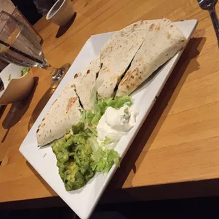 Portobello and Spinach Quesadilla