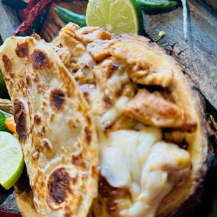 a grilled chicken quesadilla