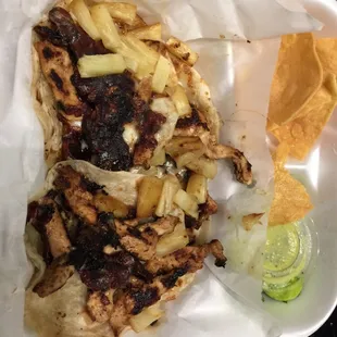 When we go eat there they give me clean food every single time but when we take out its nasty.  The 2 ladies are rude too.