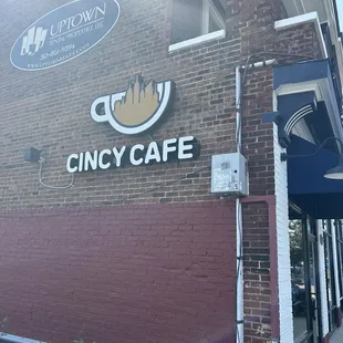 The outside of cafe