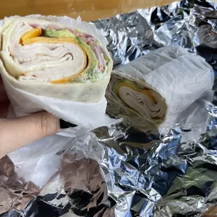 Turkey Avocado Sandwich in a wrap