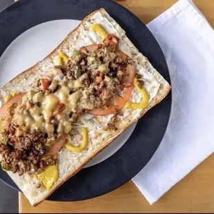 Chop cheese sandwich