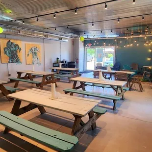 Inside looking towards the exit