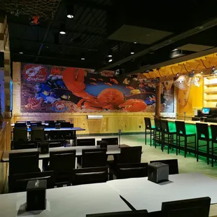 the interior of a restaurant