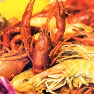 Crawfish and Head On Shrimp
