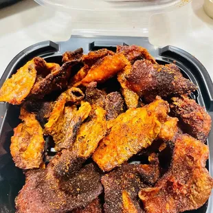 Fried chicken skins