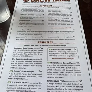 The menu will be changing soon. They are adding some new items