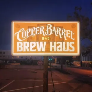 Our new lighted pole sign.