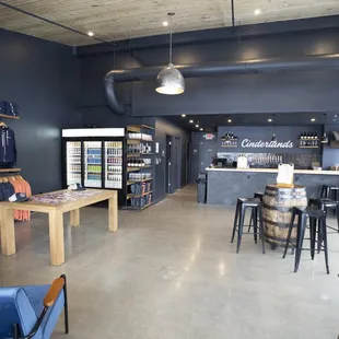 he bar and seating area