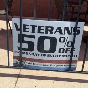 Great Offer for Vets!