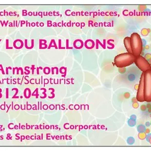 Cindy Lou Balloons (405) 312-0433
 www.cindylouballoons.com Edmond, OK, Oklahoma City Metro Area, Oklahoma County. #balloons #business